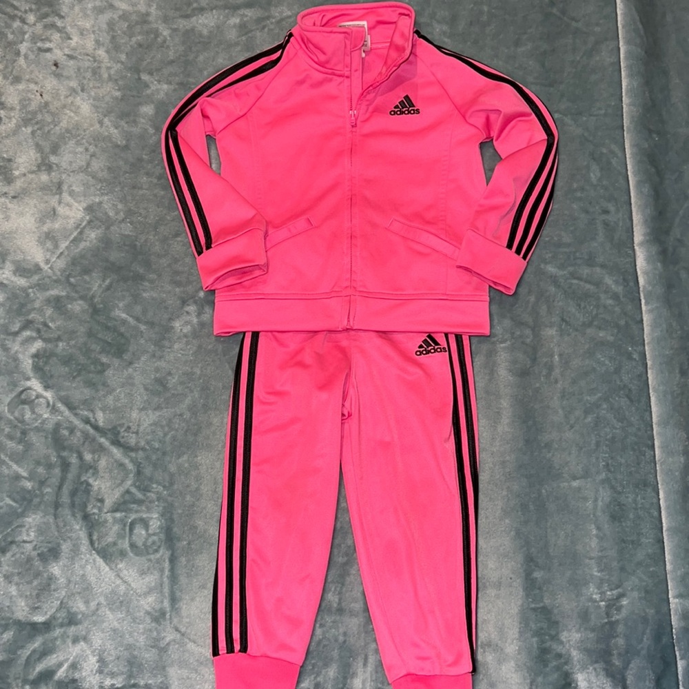 adidas Infant Girl's pink Tracksuit Sz 24 months